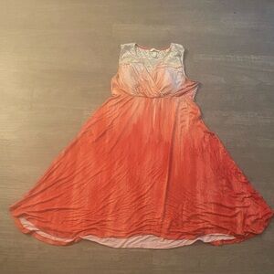 Bra Padded Stretchy orange Summer Dress